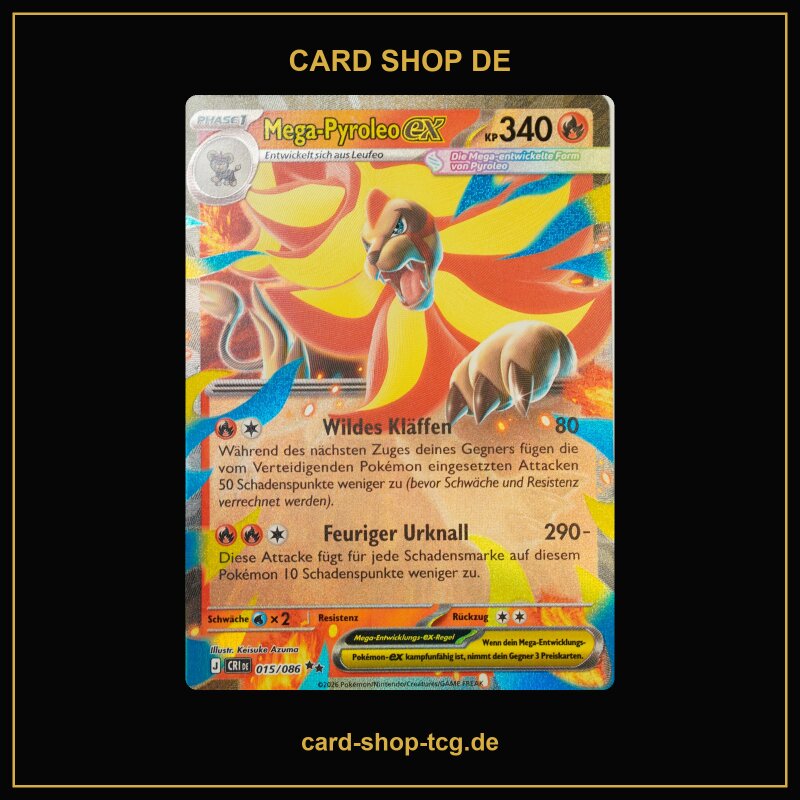 Mega Flambirex ex · 015/086 · CRI · ★ · ex · Deutsch (DE)