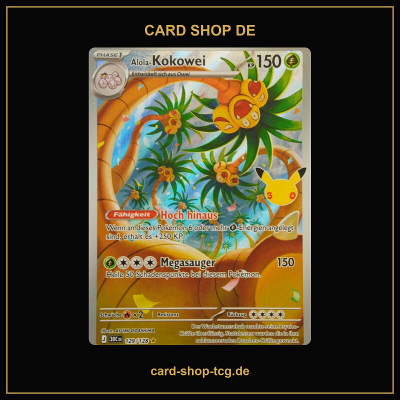 Alola-Kokowei · 129/128 · 30th · Illustration Rare · Deutsch (DE)