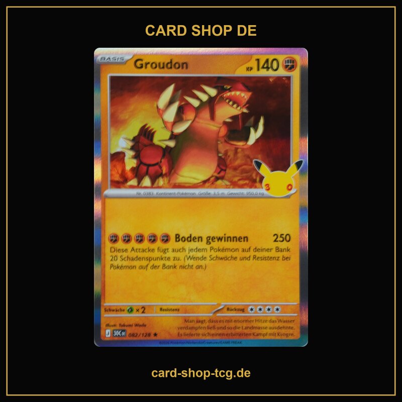 Groudon · 082/128 · 30TH · ★ · Holo · Deutsch (DE)