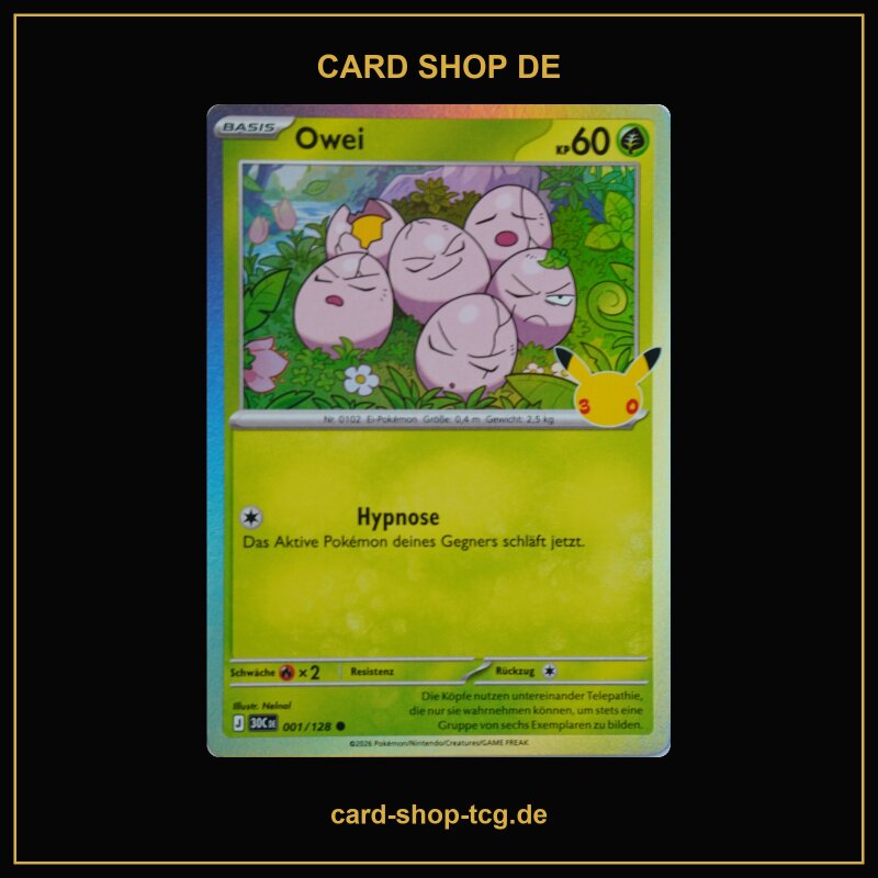 Owei · 001/128 · 30th · Common · Holo · Deutsch (DE)