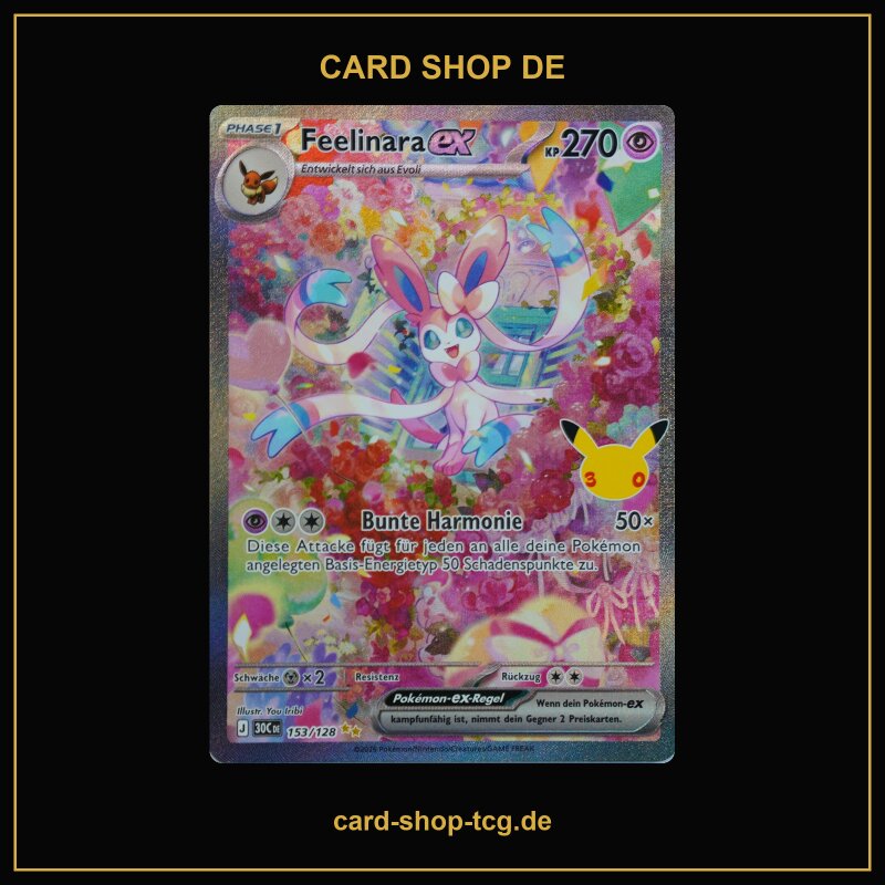 Feelinara-ex · 153/128 · 30th · Special Illustration Rare · SAR · Deutsch (DE)