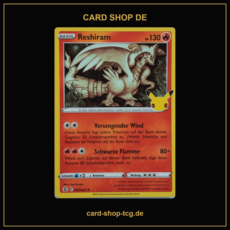 Reshiram · 2/25 · cel25 · Deutsch (DE)
