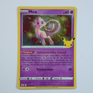 Mew · 11/25 · cel25 · Standard...